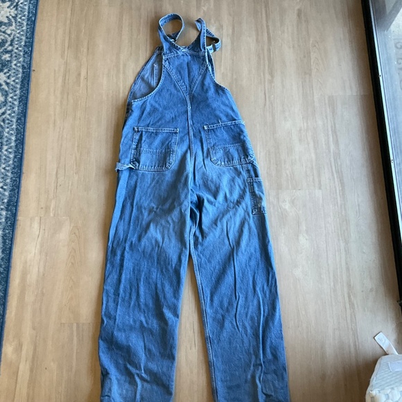 Vintage Carharrt Denim Overalls unisex mid blue one piece jeans - Picture 6 of 16